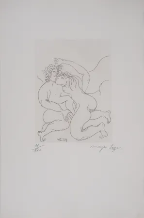Etching Lazar - Cantique des Cantiques, Etreinte amoureuse