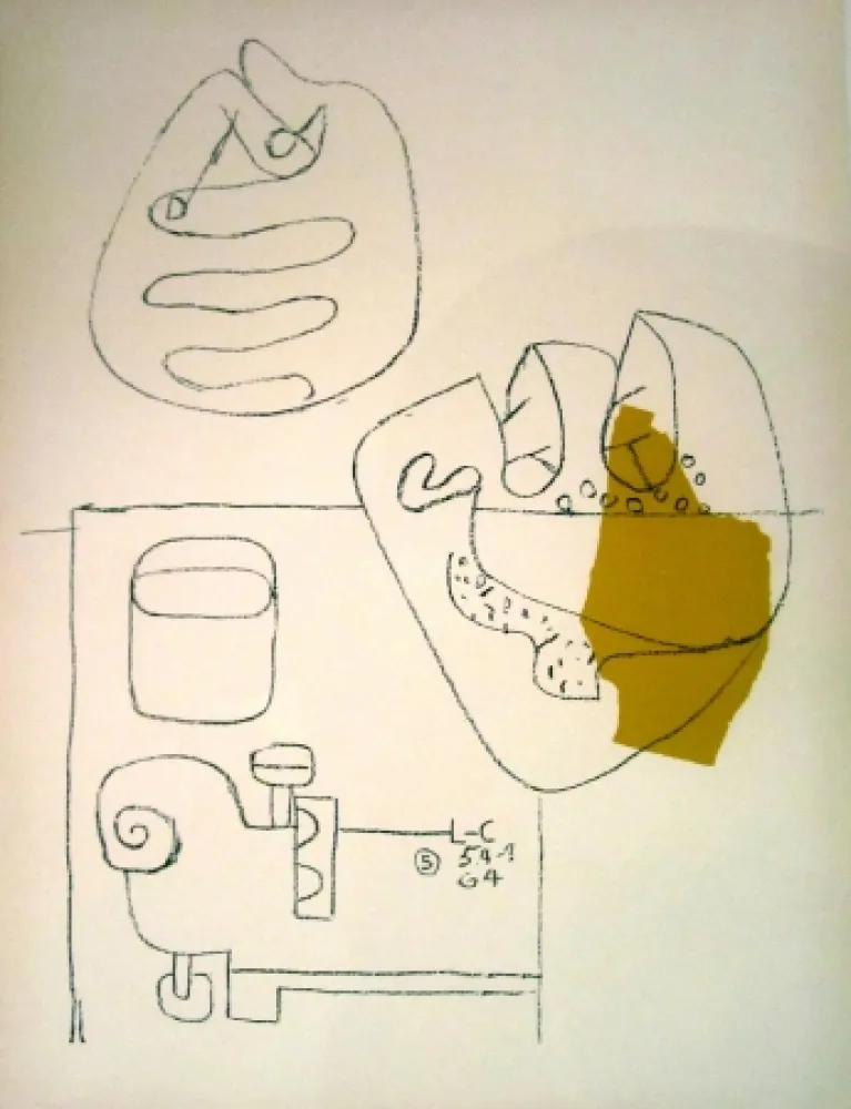 Lithograph Le Corbusier - Crossed Hands