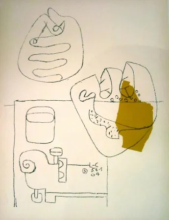 Lithograph Le Corbusier - Crossed Hands