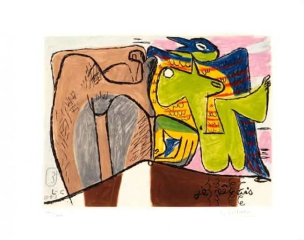 Engraving Le Corbusier - Unité