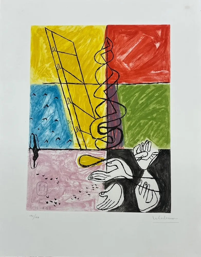 Engraving Le Corbusier - Unité