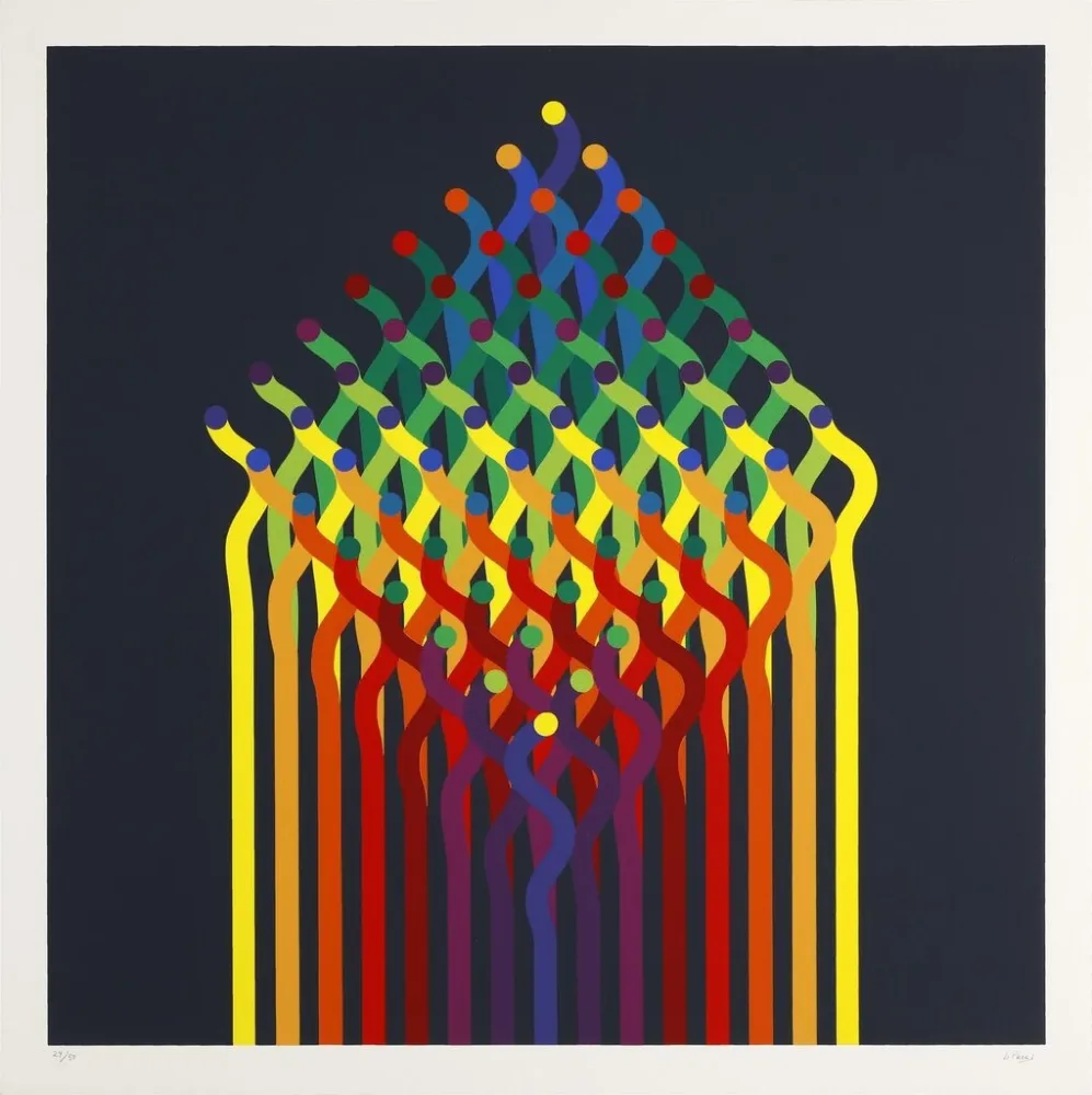 Screenprint Le Parc - Julio Le Parc (1928) - Coloured screen print on paper - 1997
