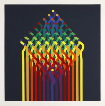Screenprint Le Parc - Julio Le Parc (1928) - Coloured screen print on paper - 1997