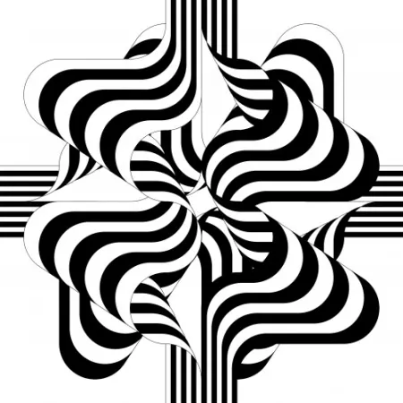 Lithograph Le Parc - Larga marcha, 4 bifurcaciones, 1