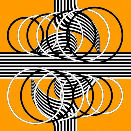 Lithograph Le Parc - Larga marcha, 4 bifurcaciones, 14