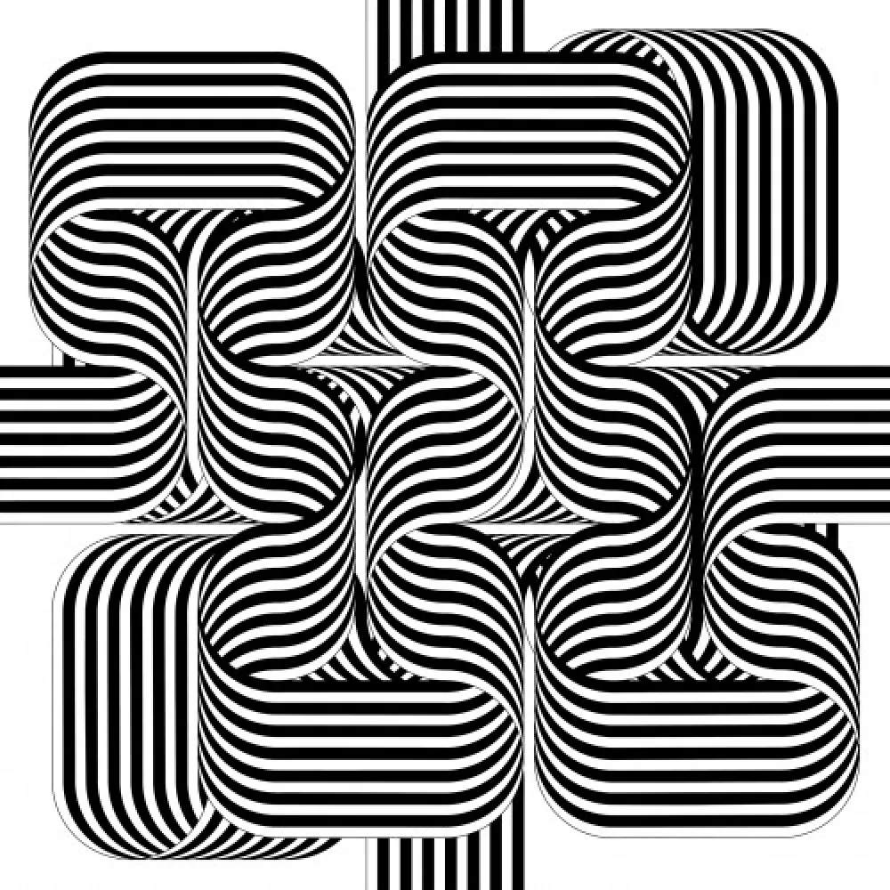 Lithograph Le Parc - Larga marcha, 4 bifurcaciones, 2