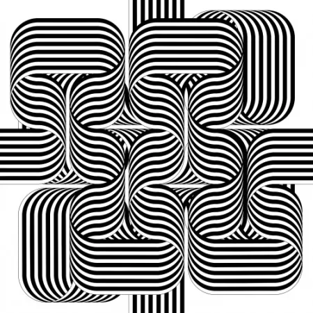 Lithograph Le Parc - Larga marcha, 4 bifurcaciones, 2