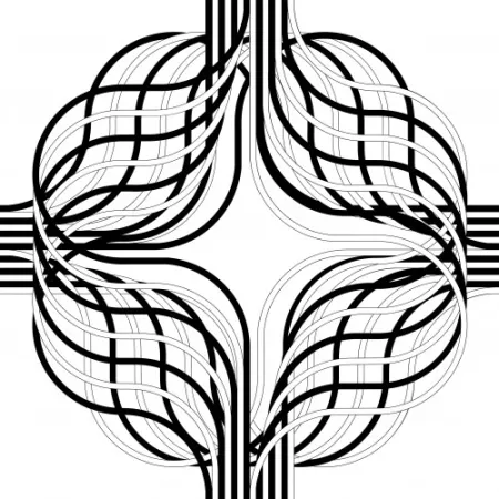 Lithograph Le Parc - Larga marcha, 4 bifurcaciones, 4