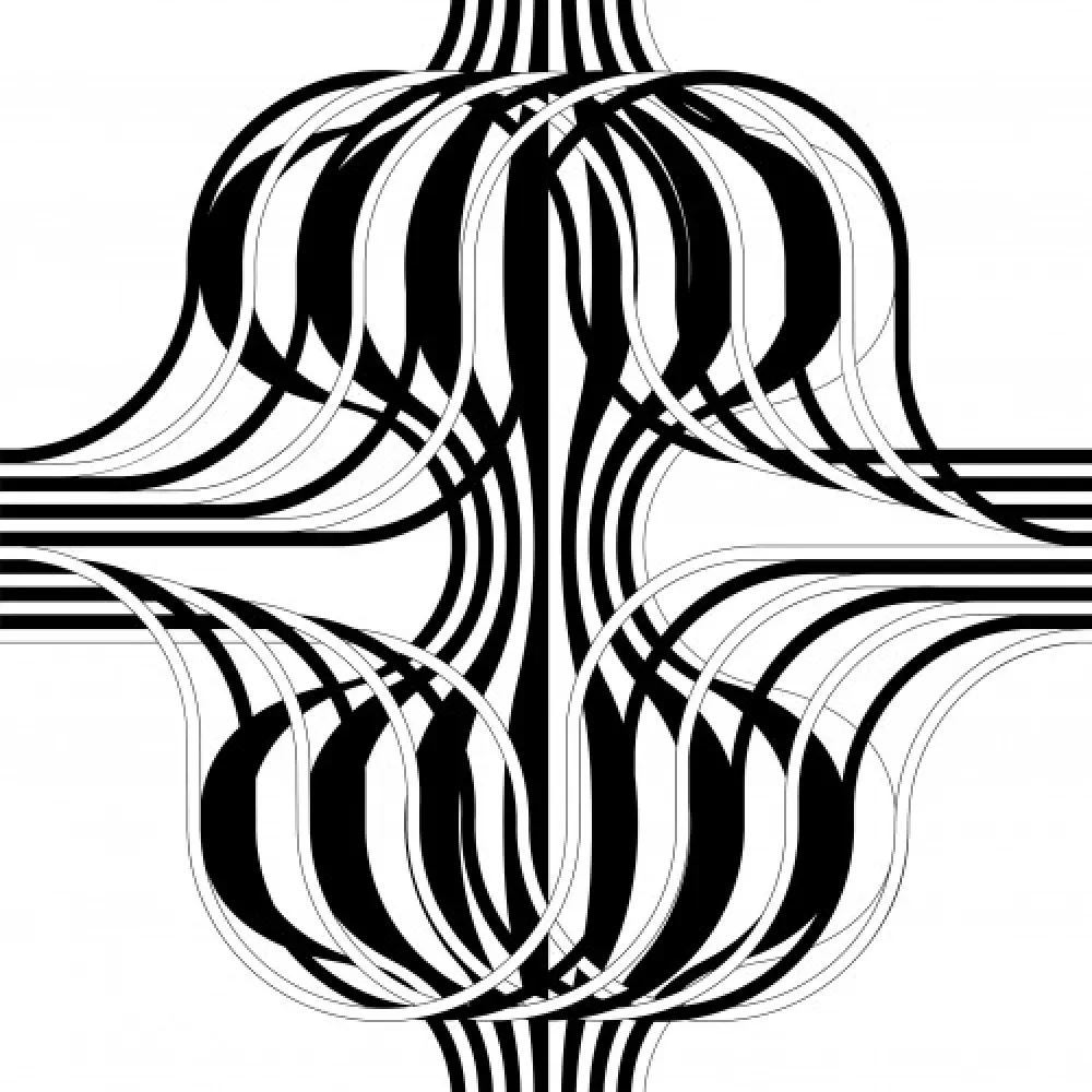 Lithograph Le Parc - Larga marcha, 4 bifurcaciones, 9