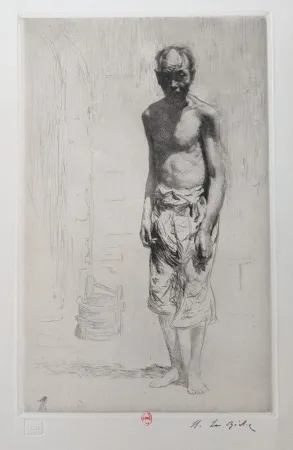 Etching Le Riche - Mendiant Chinois
