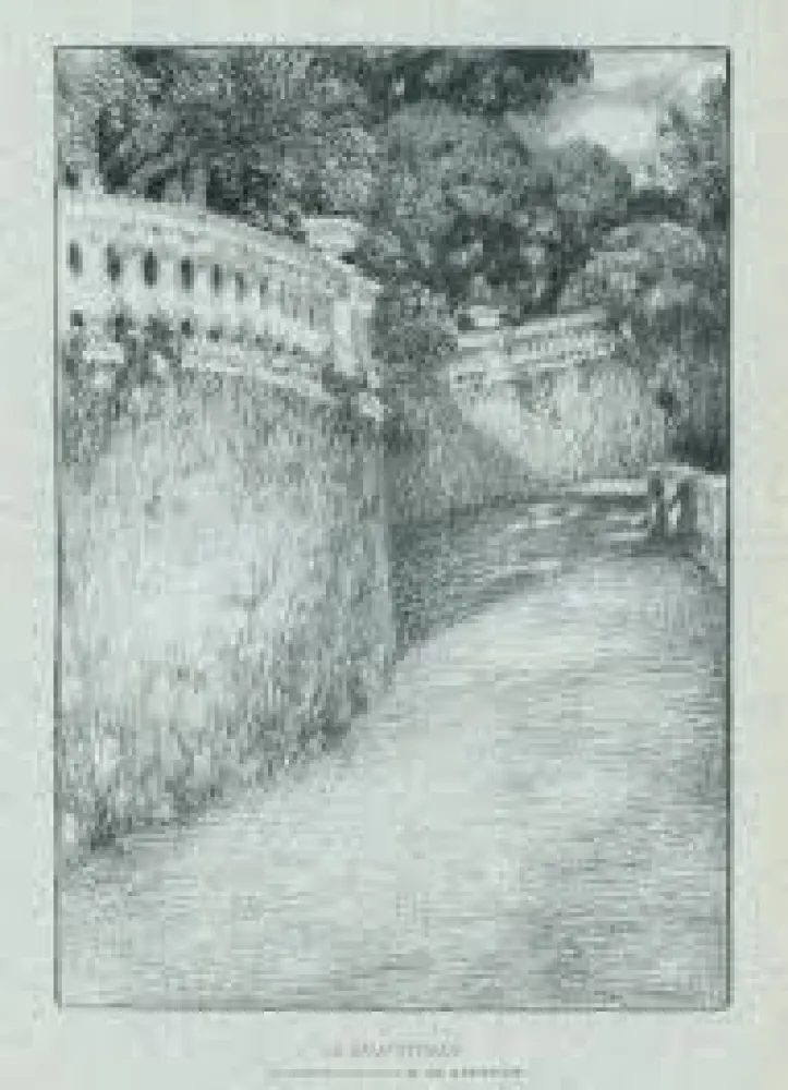 Lithograph Le Sidaner - La balustrade