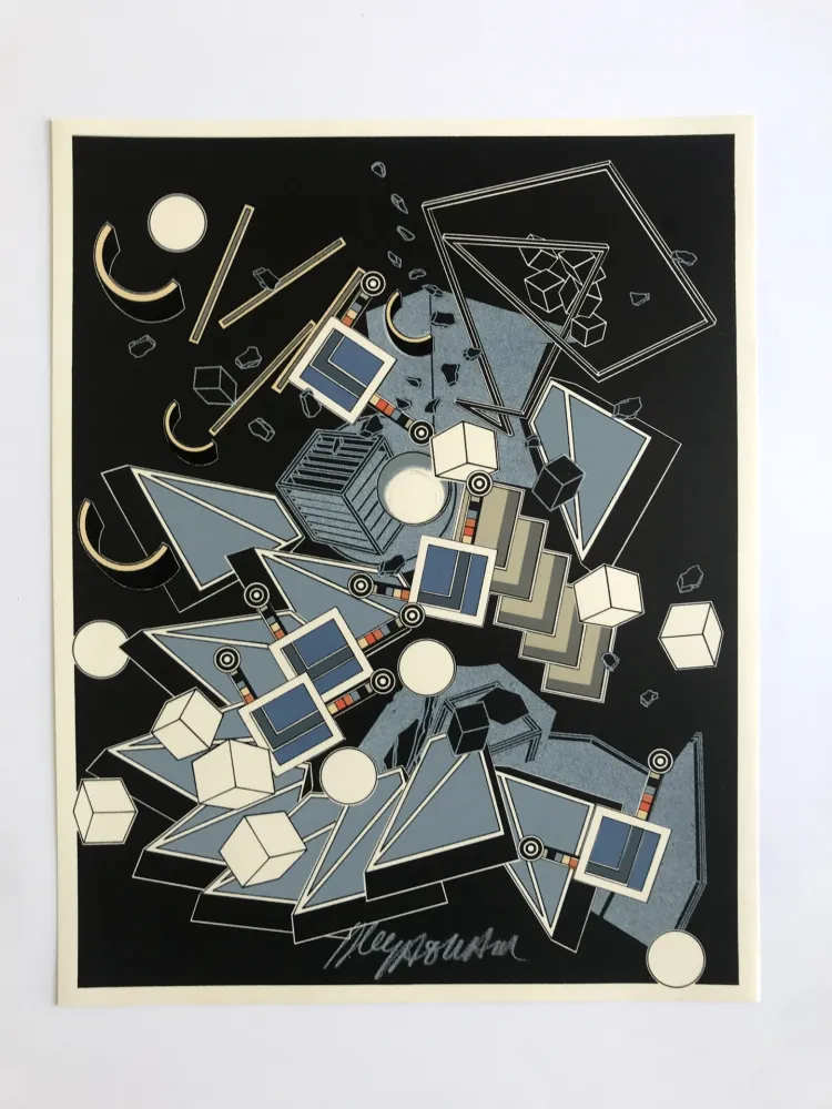 Lithograph Le Yaouanc - Des sols, des roches, des sables (Le métier de bâtisseur II)