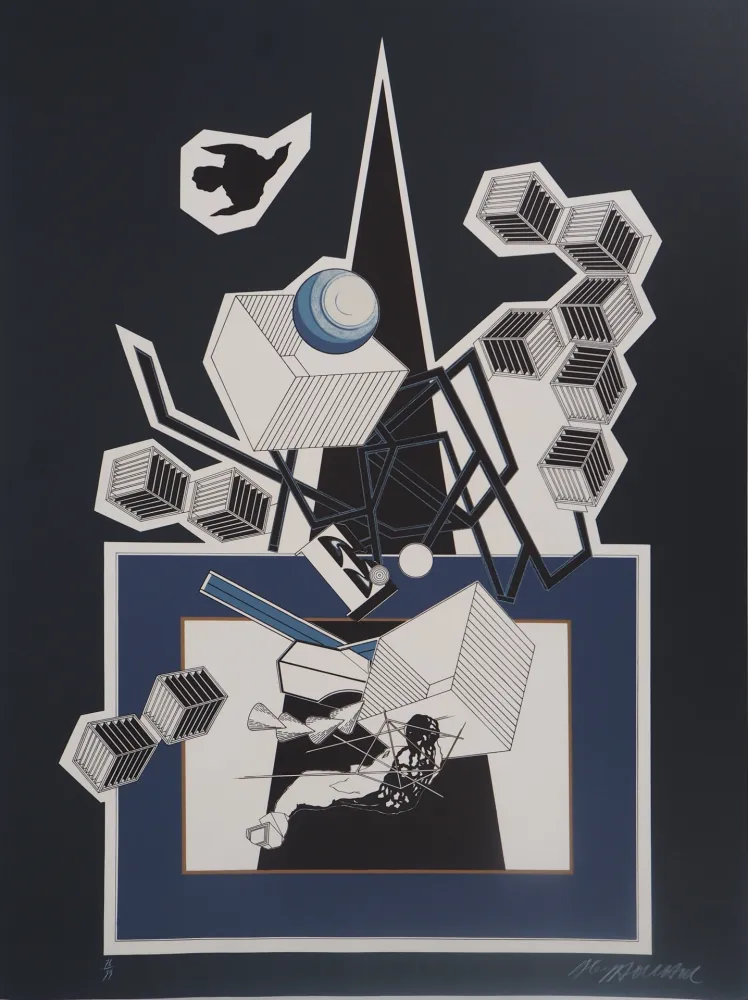 Lithograph Le Yaouanc - La neuvième maison