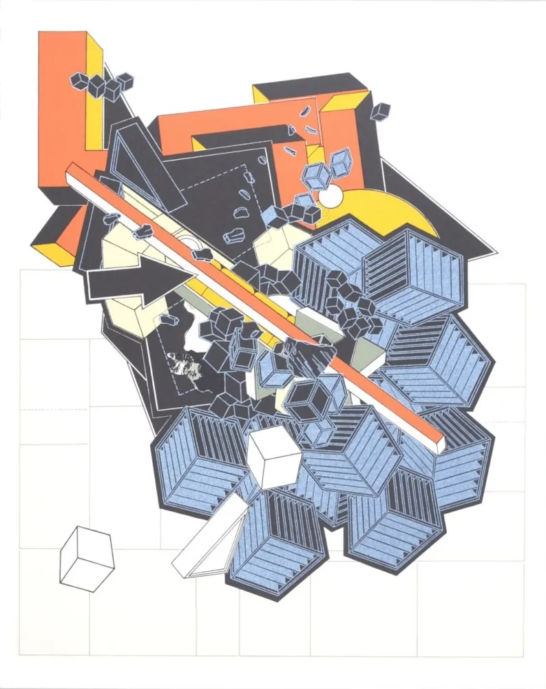 Lithograph Le Yaouanc - La Terre (Hommage aux bâtisseurs)