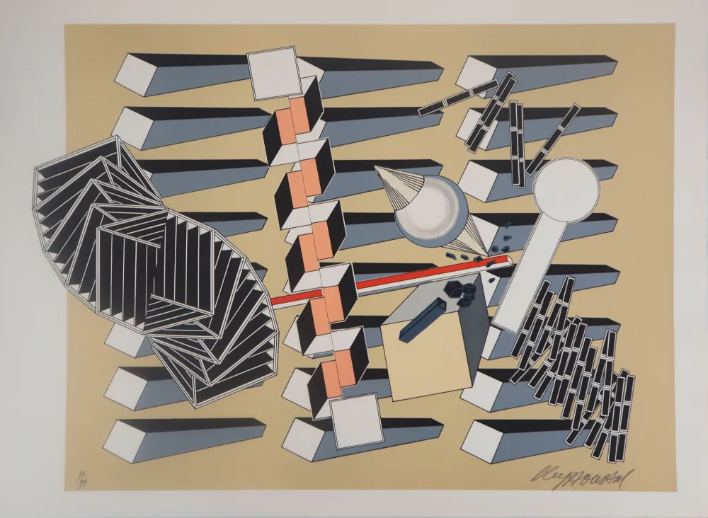 Lithograph Le Yaouanc - L'univers infini