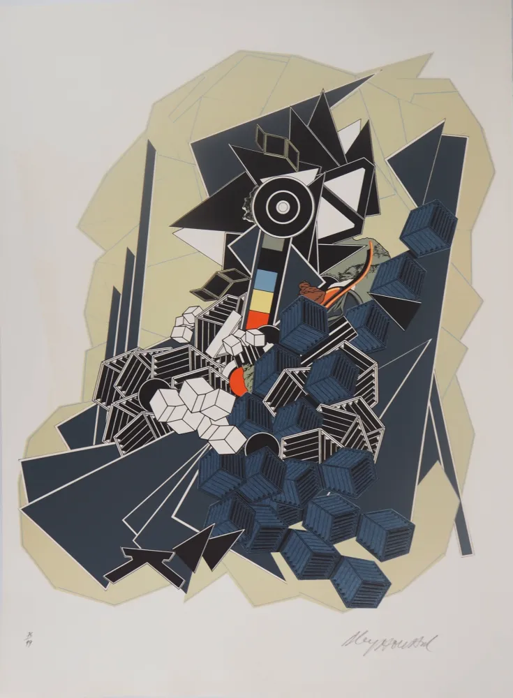 Lithograph Le Yaouanc - Monutens