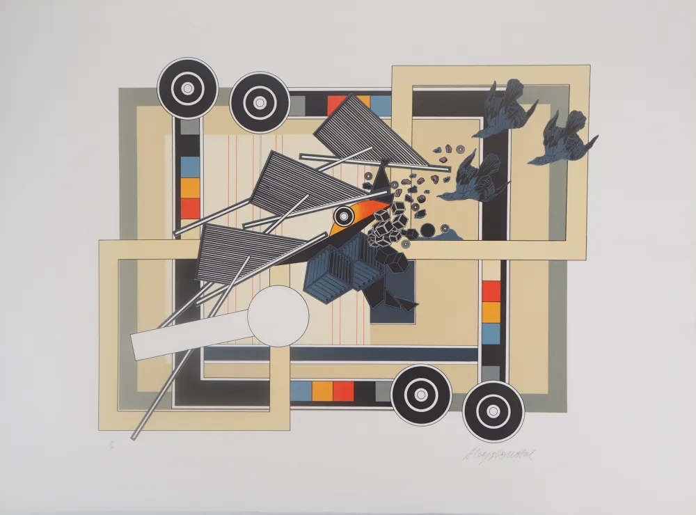 Lithograph Le Yaouanc - Tandem