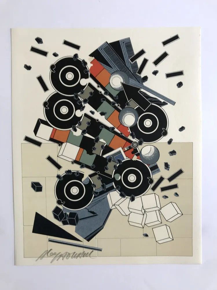 Lithograph Le Yaouanc - Une faune de machines (Le métier de bâtisseur III)