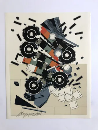 Lithograph Le Yaouanc - Une faune de machines (Le métier de bâtisseur III)