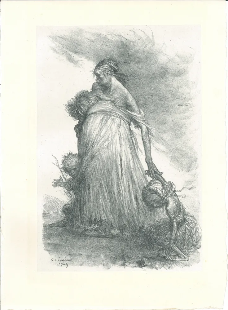 Lithograph Léandre - Misère fertile — Sol stérile (Fertile Misery—Sterile Earth)