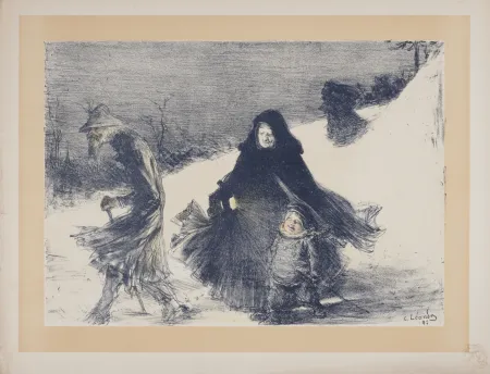 Lithograph Léandre - Noël, 1897