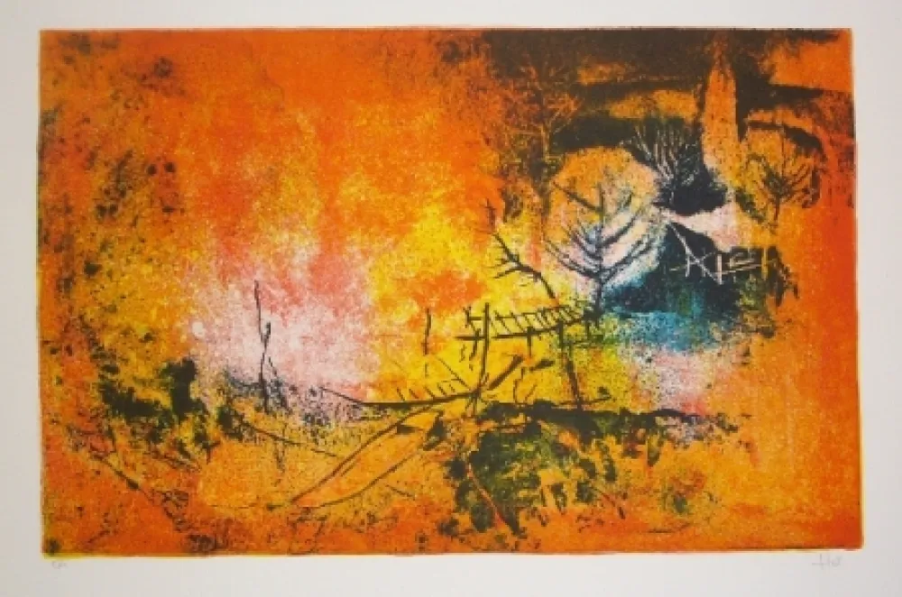 Lithograph Lebadang - Embarcadere