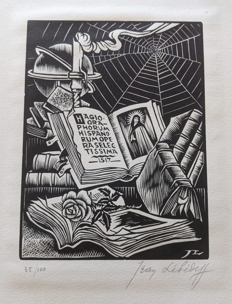 Woodcut Lébédeff  - Nature Morte