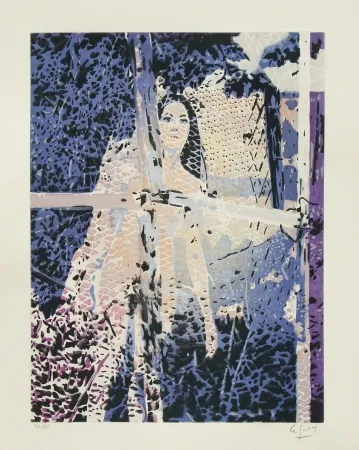 Etching And Aquatint Leboul'ch - Jeune fille au grillage