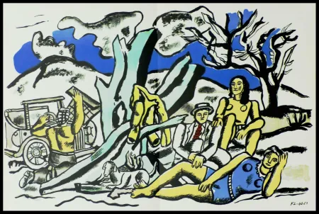 Lithograph Léger (After) - LA PARTIE DE CAMPAGNE