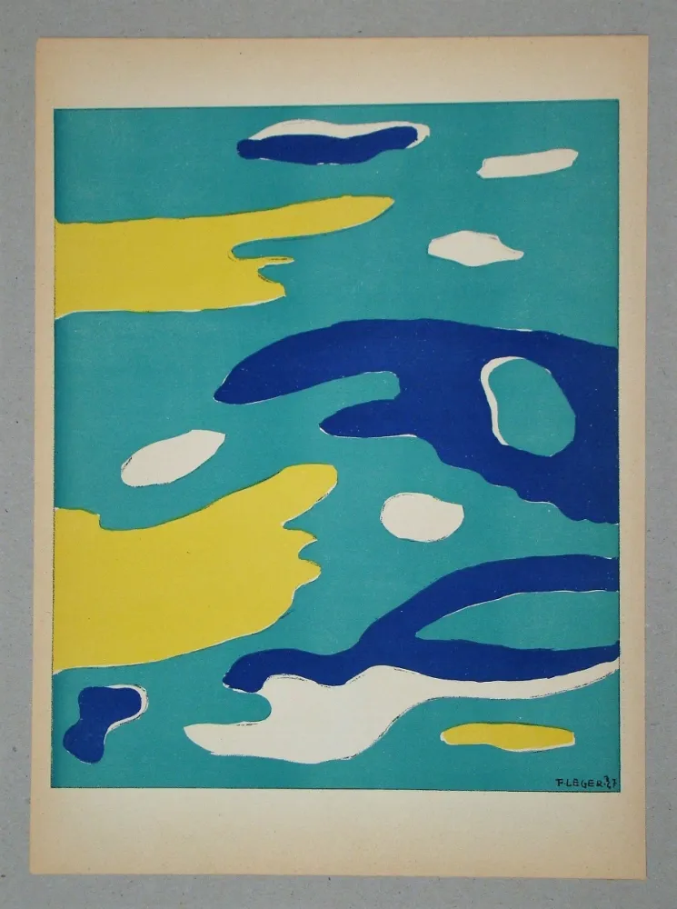 Lithograph Léger (After) - Les quatre éléments - Eau