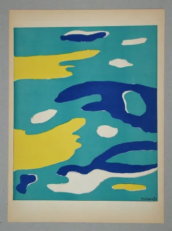 Lithograph Léger (After) - Les quatre éléments - Eau