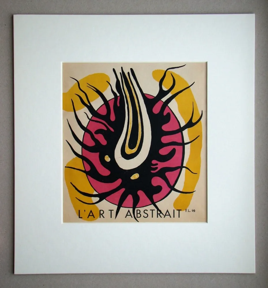 Lithograph Leger - Art Abstrait - Le disque rouge, 1949