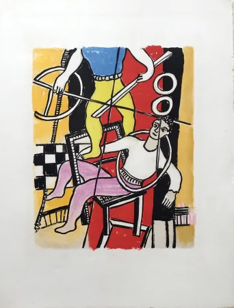 Lithograph Leger - CONTORTIONNISTES (Cirque. 1950)