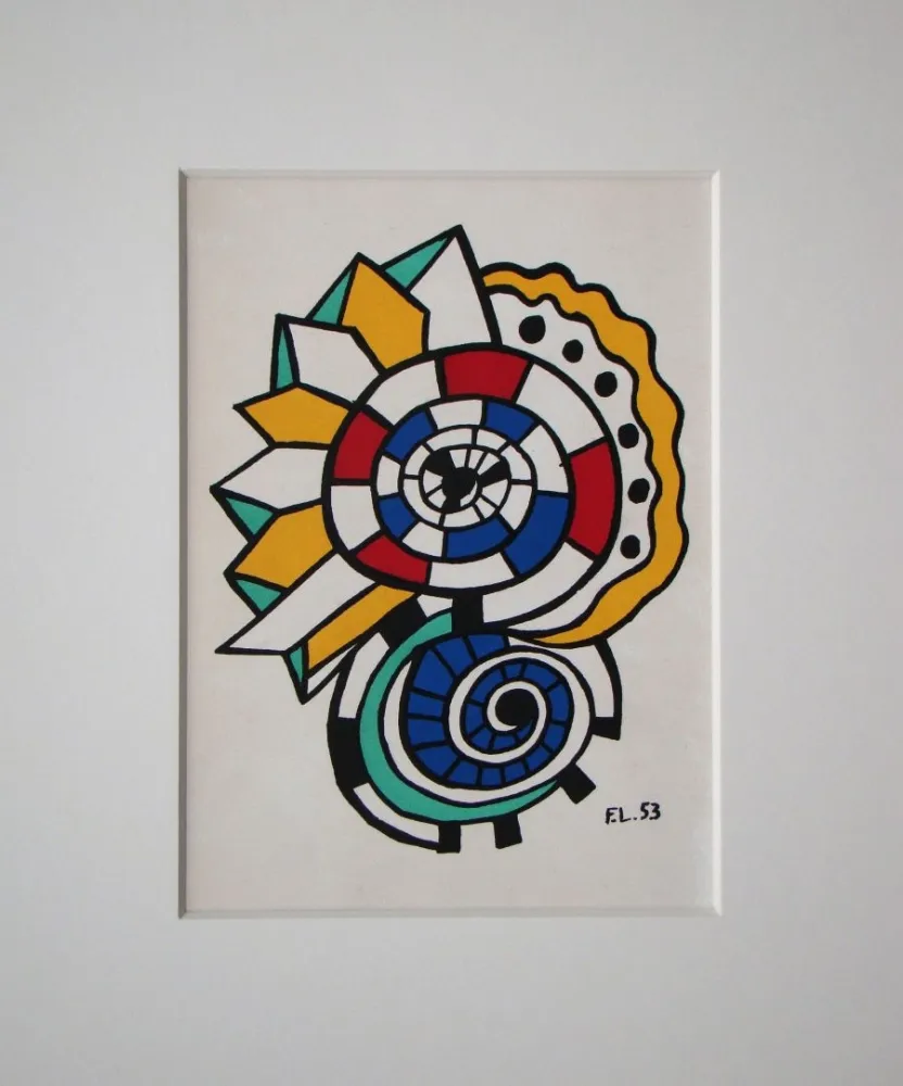 Lithograph Leger - Escargot, 1953