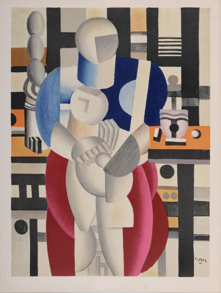 Lithograph Leger - Femme et enfant, 1955