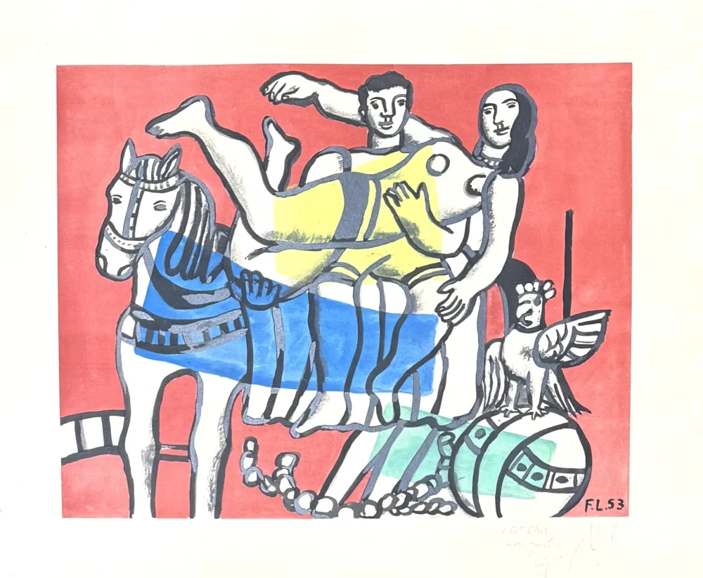 Lithograph Leger - Fernand Léger(1881–1955) - The parade - Lithograph on paper - 1953