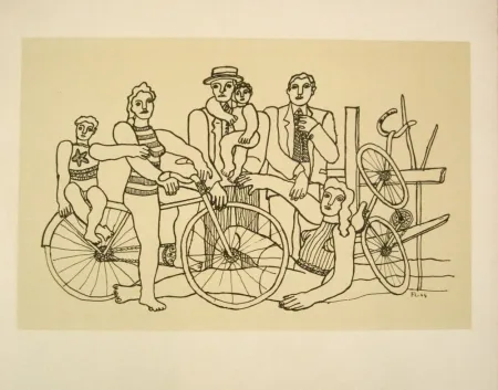 Lithograph Leger - La belle équipe
