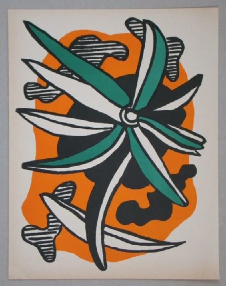 Lithograph Leger - La fleur