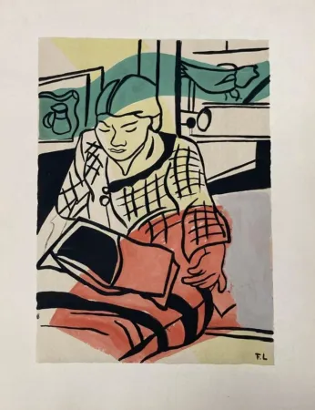 Lithograph Leger - La lecture (Woman Reading)