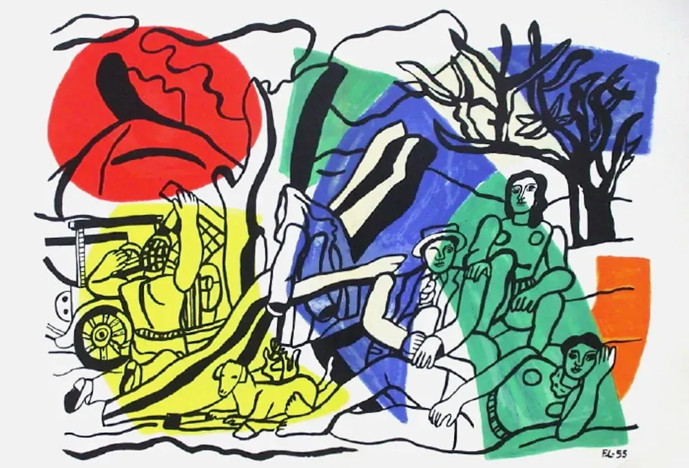 Lithograph Leger - La partie de campagne