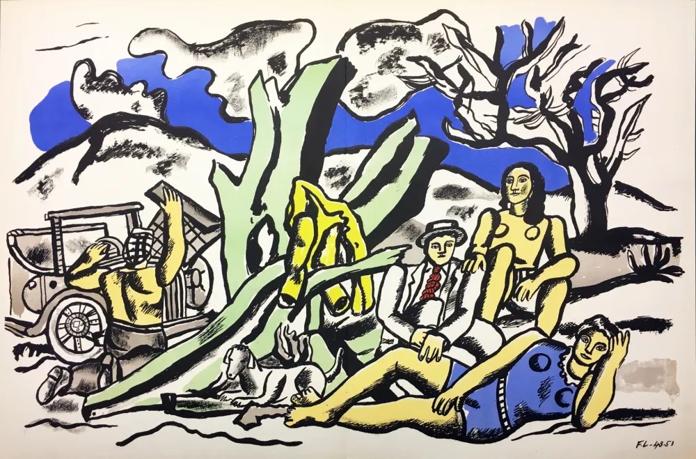 Lithograph Leger - LA PARTIE DE CAMPAGNE (1951-1953)