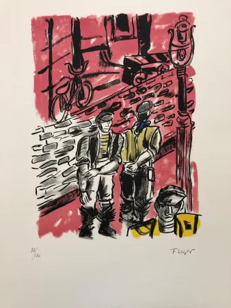 Lithograph Leger - La rue de Dantzig