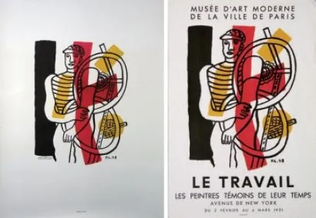 Lithograph Leger - Le cycliste I