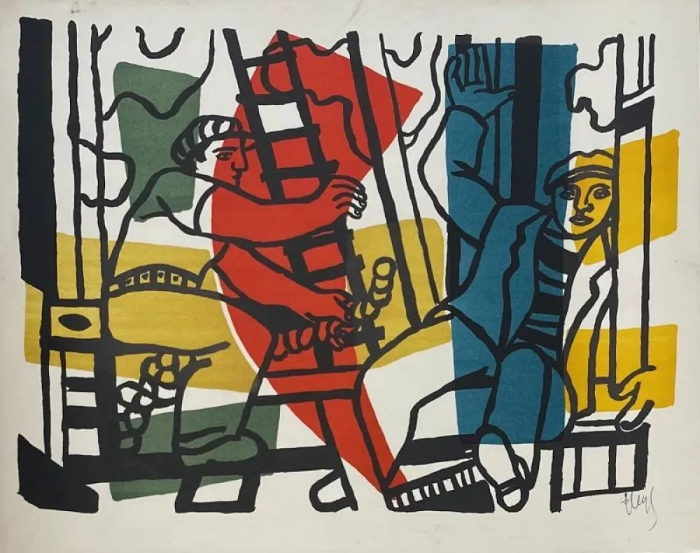 Lithograph Leger - Les constructeurs 