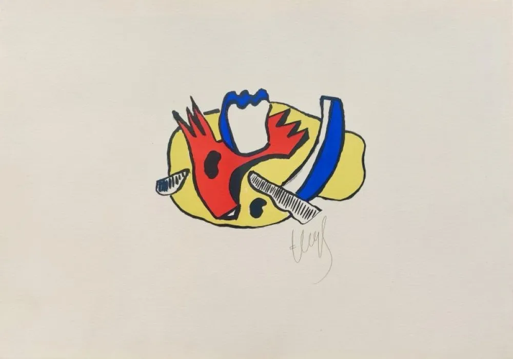Lithograph Leger - Nature morte 