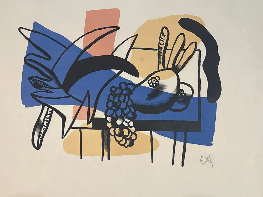 Lithograph Leger - Nature morte aux fruits 