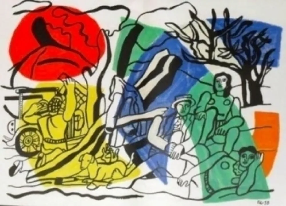 Lithograph Leger - Partie de campagne