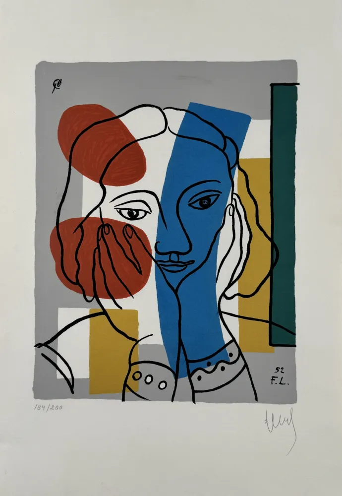 Screenprint Leger - Portrait de femme 