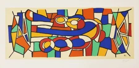 Lithograph Leger - Sans titre - Etude de fresque