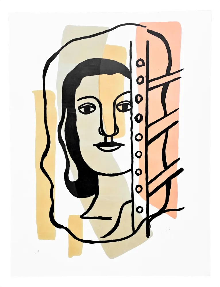 Lithograph Leger - Tete de Femme